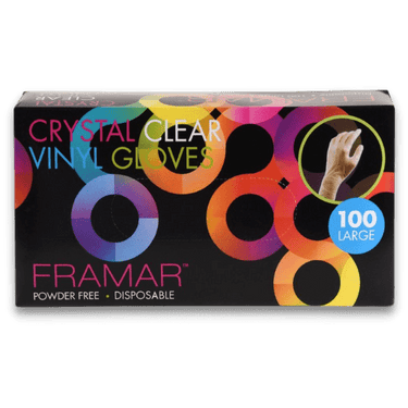 FRAMAR_Crystal Clear Vinyl Gloves 100pcs_Cosmetic World